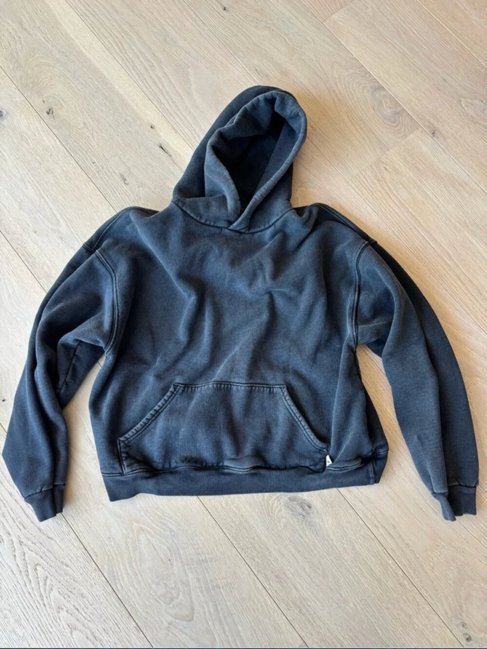 Akimbo Cozy “Washed Black” Hooded Sweatshirt